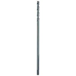 3/8" x 12" Aircraft Length Black Oxide Drill Bit has a long, slender design with a black finish and spiral grooves at the top.