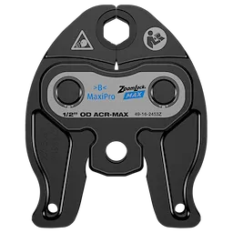 1/2" ZoomLock MAX Press Jaw for M12 FORCE LOGIC Press Tools has a black and silver design with labels "MaxiPro" and "ACR-MAX".