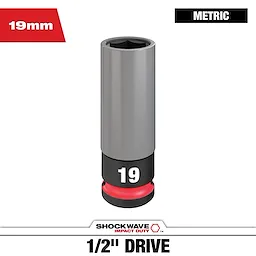 SHOCKWAVE Impact Duty™ 1/2 Drive 19MM Metric Lug Nut Wheel Socket