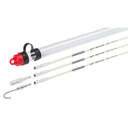15 Foot Mid Flex Fish Stick Kit features flexible rods with connectors and a hook attachment, ideal for cable installation.