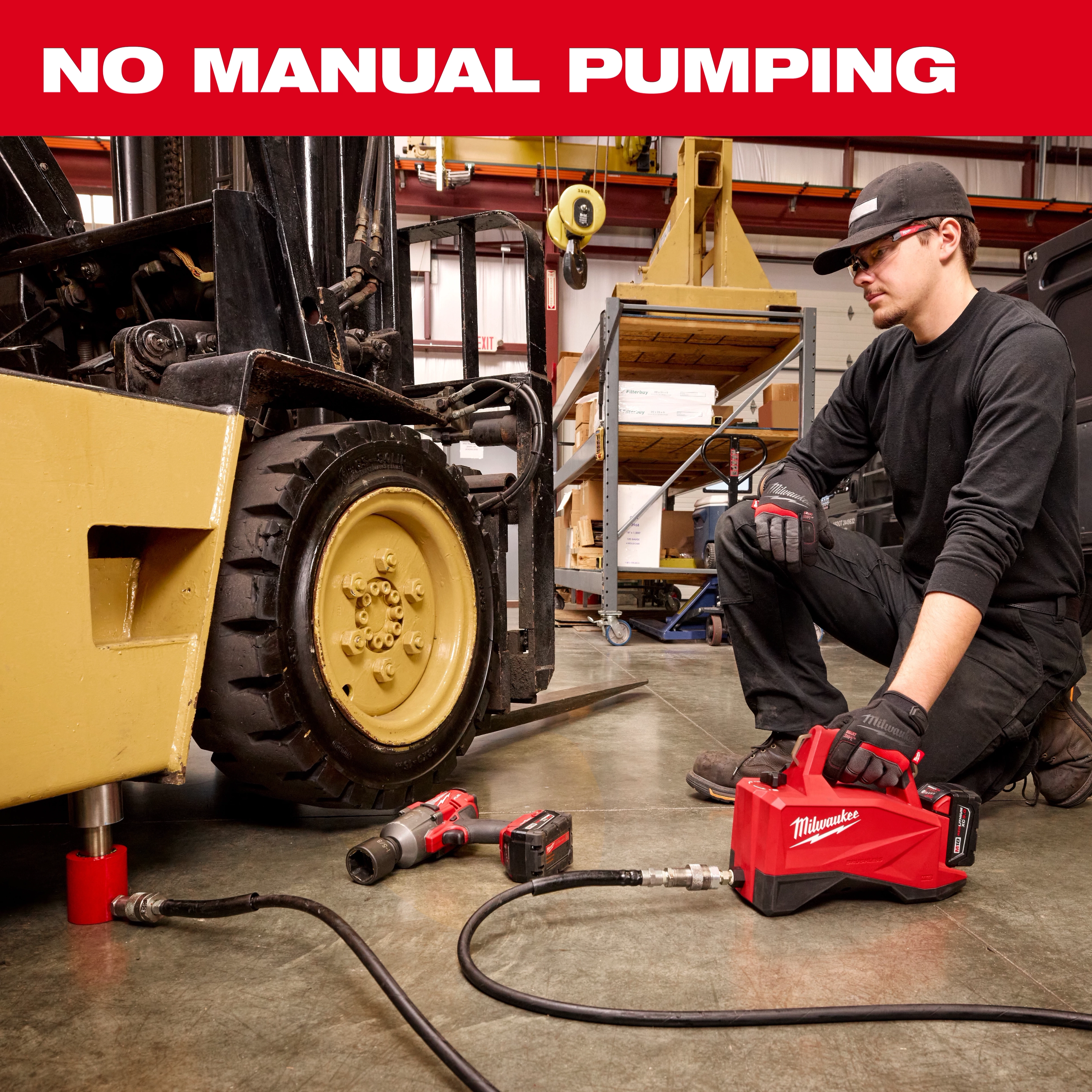 M18™ Brushless Single Acting 60in3 10,000psi Hydraulic Pump