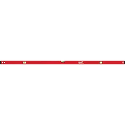 The REDSTICK Level is a red leveling tool with three bubble vials for accurate measurements, including a center vial.