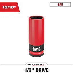 SHOCKWAVE Impact Duty™ 1/2 Drive 15/16" SAE Lug Nut Wheel Socket