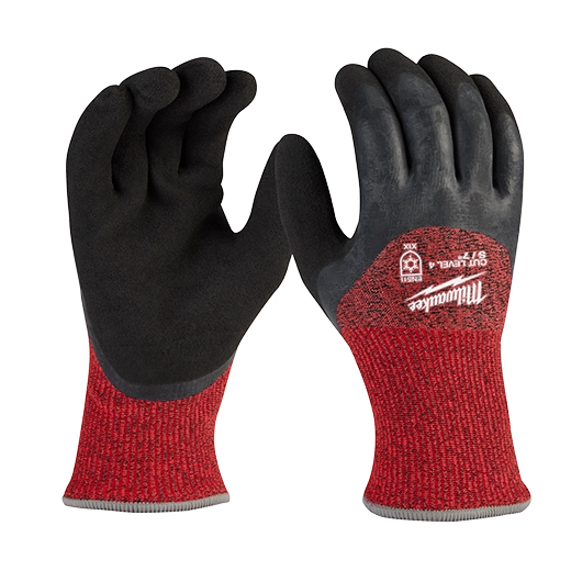 48-73-7940, 48-73-7941, 48-73-7942, 48-73-7943, 48-73-7944 - Cut Level 4 Winter Dipped Gloves - S