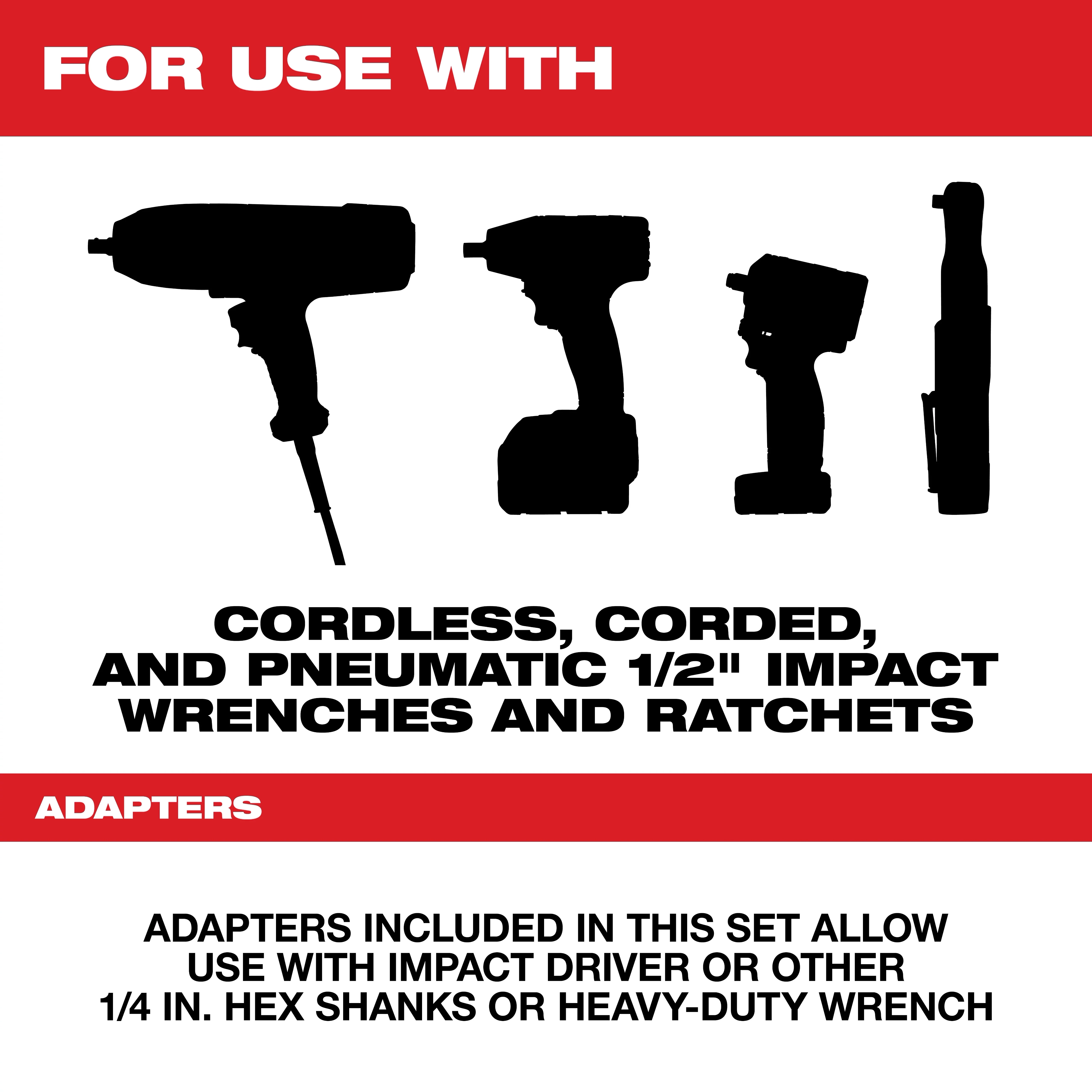 SHOCKWAVE Impact Duty Lineman's 1/2 in. Drive 2-in-1 12-Point Socket Set (10-Piece)