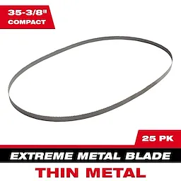 Band Saw Blade Main Image showing a 35-3/8" compact metal blade designed for cutting thin metal, sold in a 25-pack.