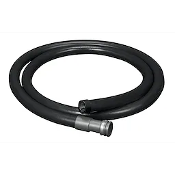 The Rear Guide Hose is a black, flexible tube designed for guiding and managing cables or fluids. It features a gray connector at one end and open threads at the other. The hose is coiled neatly in the image.