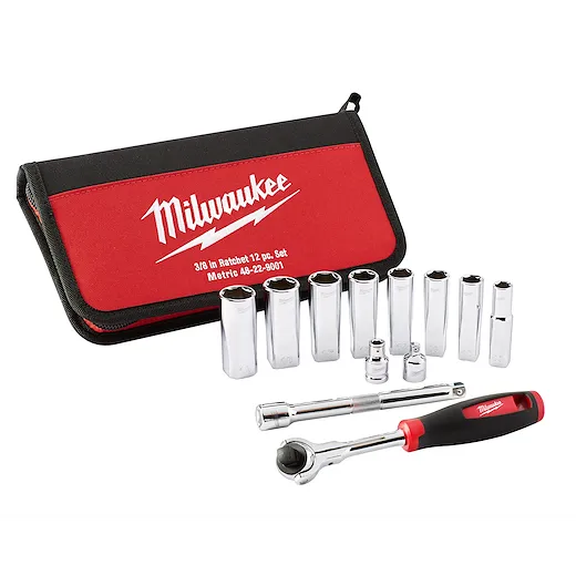 12pc 3/8" Drive Metric Socket Set