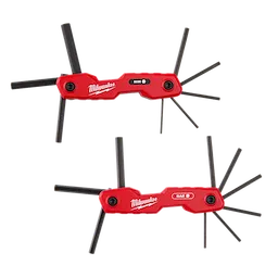 2PC 17-Key Folding Hex Key Sets - SAE/Metric