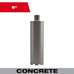 6” Diamond Ultra Dry Core Bit for drilling through concrete with high performance and durability.