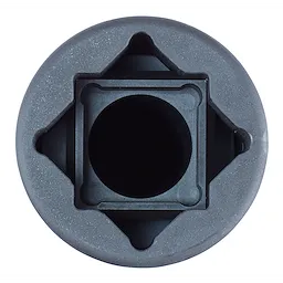Top view of the SHOCKWAVE™ Lineman's 3-in-1 Distribution Utility & Transmission Sockets, featuring a circular exterior with a square inner opening for secure fitting on utility equipment.