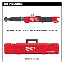 2465-20 M12 FUEL™ 3/8" Digital Torque Wrench w/ ONE-KEY™ Kit Includes