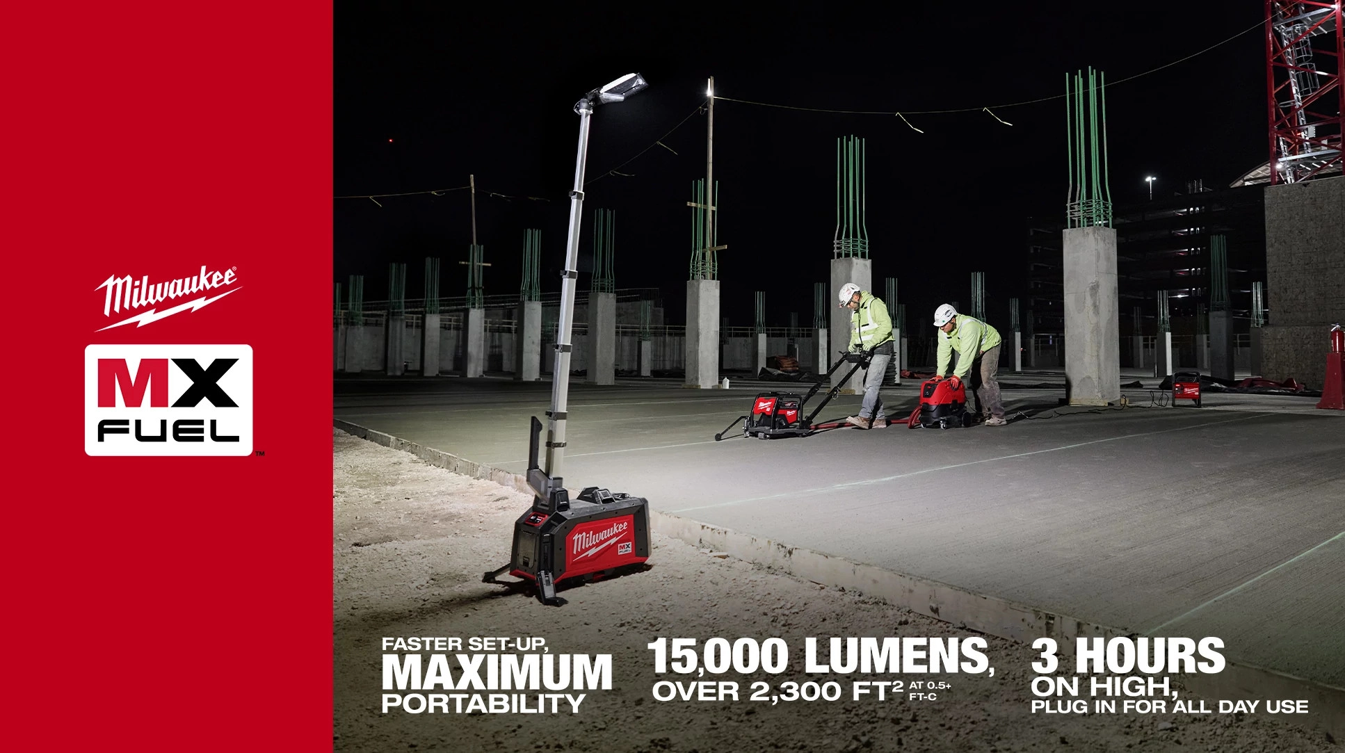 MX FUEL™ ROCKET™ Dual Power Compact Tower Light - 3