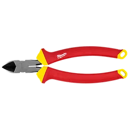 1000V Insulated 8" Diagonal Cutting Pliers with red handles, yellow accents, and a metal cutting blade.