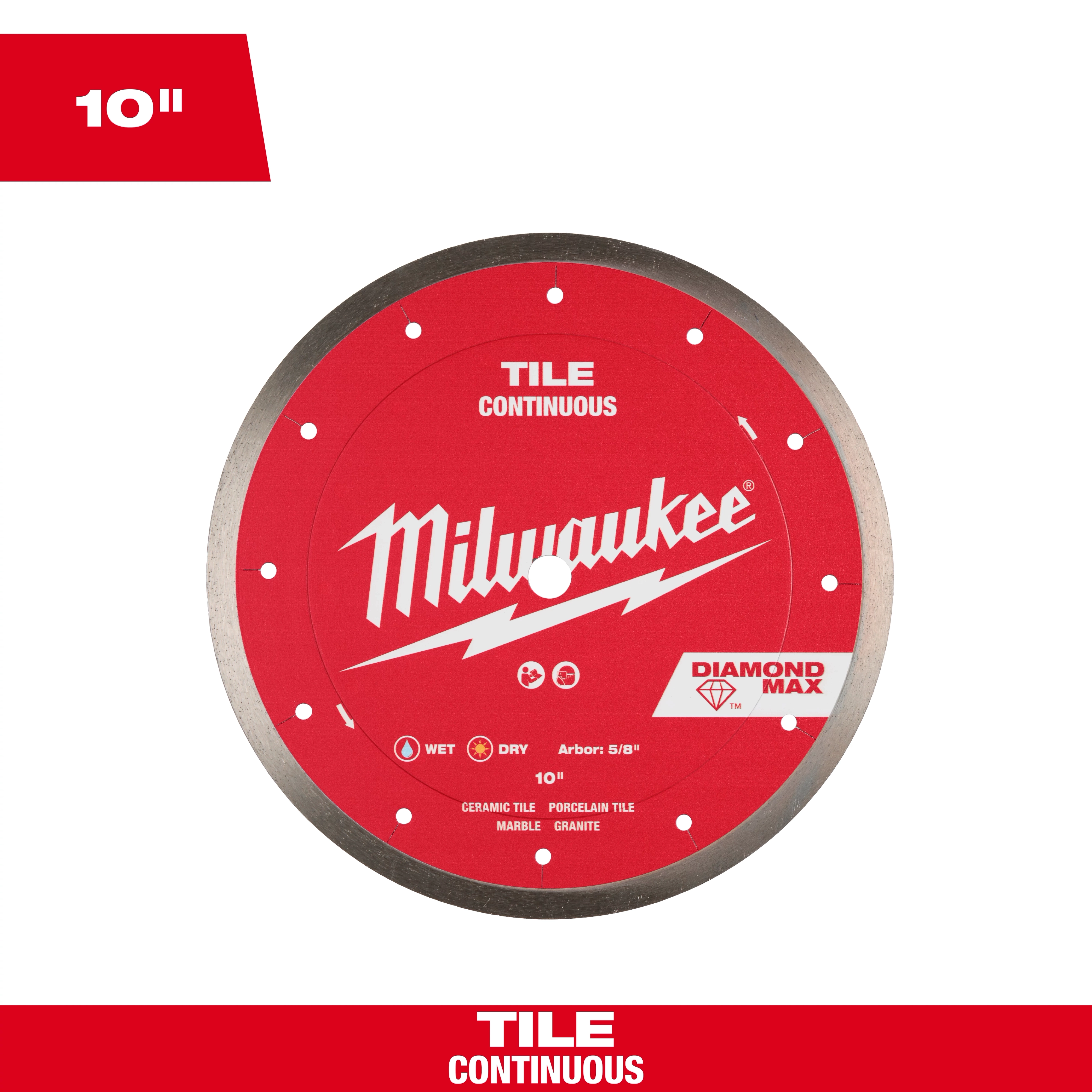 Milwaukee DIAMOND MAX™ Continuous Tile Diamond Blade
