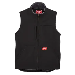 Black heavy duty sherpa-lined vest