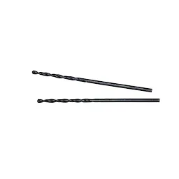 Two 1/16" THUNDERBOLT® Black Oxide Drill Bits with twisted grooved design for precision drilling, shown against a white background.