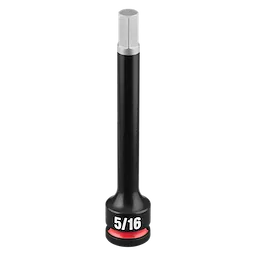 SHOCKWAVE Impact Duty 3/8" Drive 4" Hex 5/16" Bit Socket standing upright with 5/16 marking on the base.