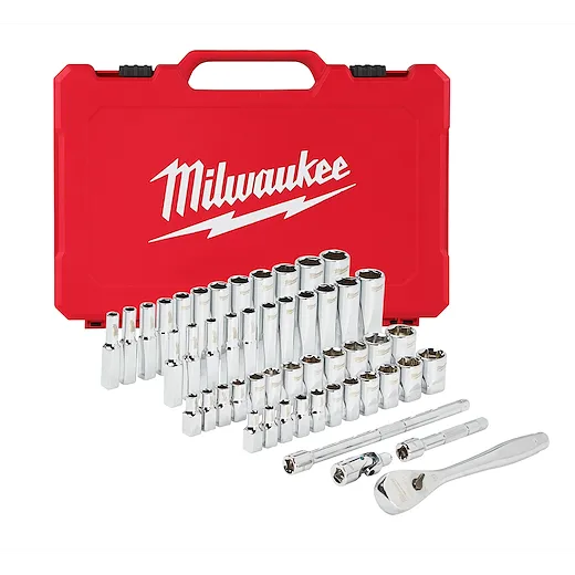 1/4" Drive 50pc Ratchet & Socket Set - SAE & Metric