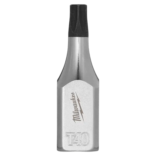 The image shows a 3/8" Drive T40 Tamper Proof TORX Bit Socket. The bit socket is made of silver metal with the brand name and logo engraved on the side along with "T40" indicating its size.