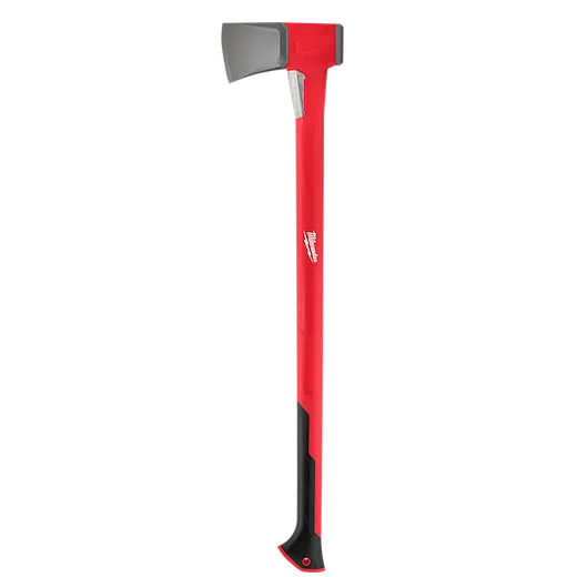 The 36" Splitting Axe features a red handle with black accents and a silver splitting head. Designed for heavy-duty wood splitting, it combines durability with ergonomic comfort.