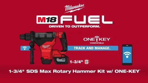 M18 FUEL 1-3/4” SDS Max Rotary Hammer w/ ONE KEY Kit w/ (2) 12.0 Batteries - 2