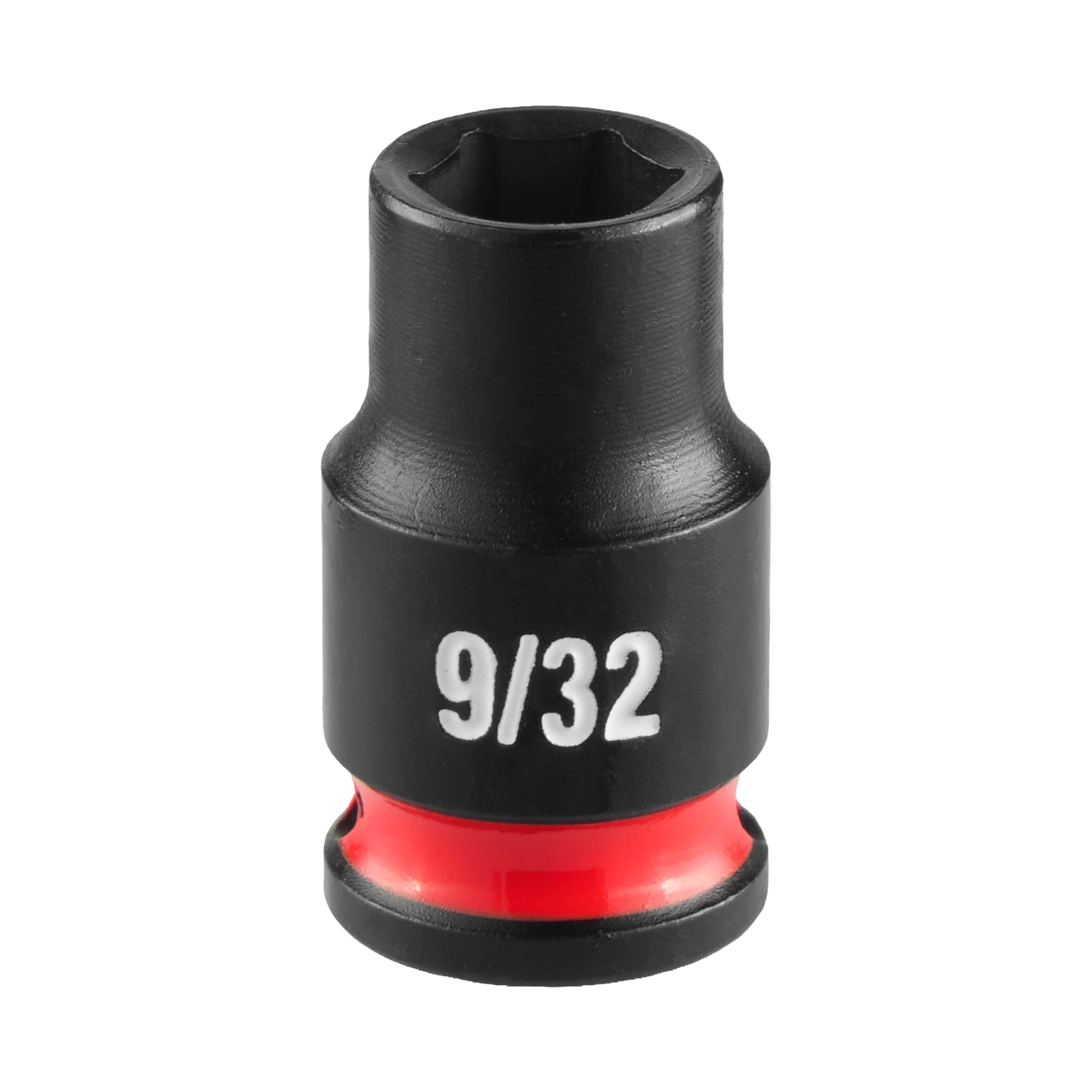 SHOCKWAVE Impact Duty 1/4" Drive 9/32" Standard Impact Socket, black with white "9/32" marking and a red accent ring.