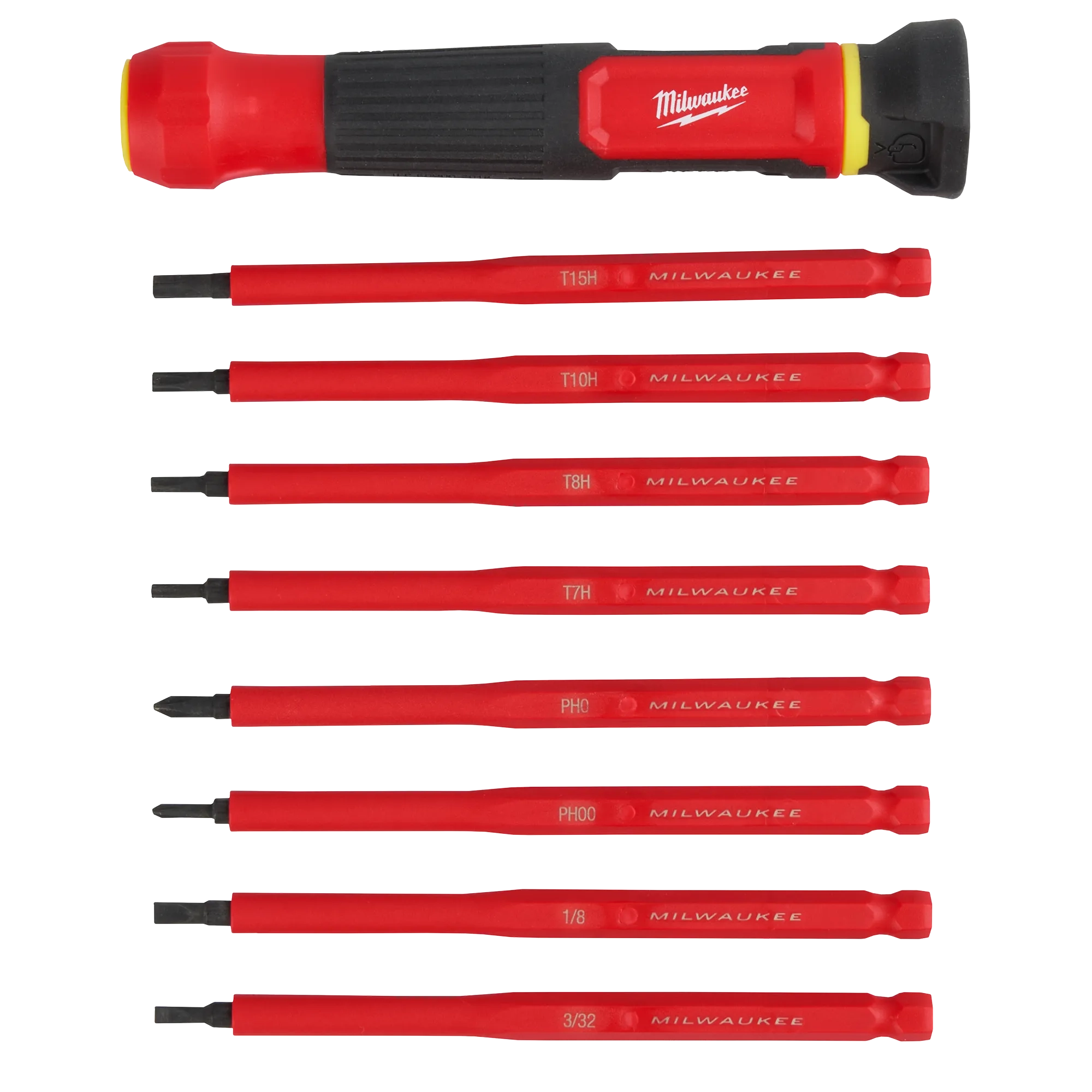 Milwaukee 48-22-2217 8-in-1 Insulated Precision Multi-Bit Screwdriver Set – 1000V Rated
