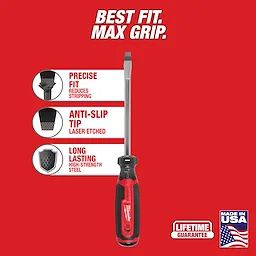 5/16" Slotted 6" Cushion Grip Screwdriver (USA)