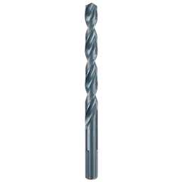 The 3/8" Thunderbolt® Black Oxide Drill Bit features a black oxide finish and a spiral flute design. It is designed for durability and efficient drilling in various materials.