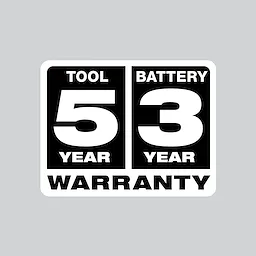 5 year tool and 3 year battery warranty