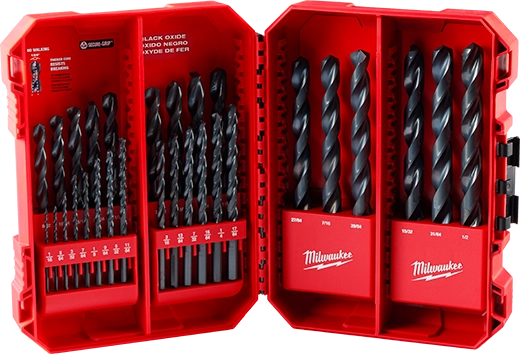 thumbnail image 2 of Milwaukee Thunderbolt Black Oxide Drill Bit Set – 29-Piece, HSS, 48-89-2802 2 of 6