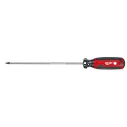 #2 Square 8" Cushion Grip Screwdriver (USA) with a black and red ergonomic handle, a chrome-plated shaft, and a cushioned grip for comfort.