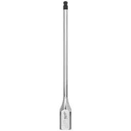 The 3/8" Drive 3/16" Long Ball End Hex Bit Socket is a slim, metallic tool with a hexagonal tip and a polished finish. The tool's engraving includes sizing information and brand details. Ideal for use in tight spaces requiring hex bit compatibility.