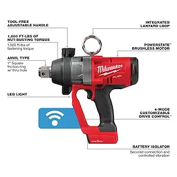 M18 FUEL™ 1" High Torque Impact Wrench w/ ONE-KEY™ Walk Around