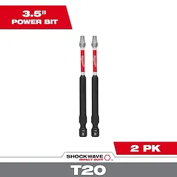 SHOCKWAVE™ 3-1/2" Impact Duty T15 Bit (2 PK)