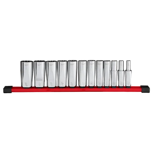 12pc 3/8” Drive 12-Point Deep Well SAE Socket Set