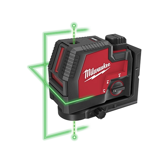 USB Rechargeable Green Cross Line & Plumb Points Laser | Milwaukee