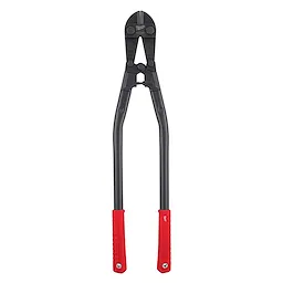 The 30" Bolt Cutter has long black handles with red grips and a heavy-duty black cutting head designed for cutting through tough materials such as chains, locks, and bolts.
