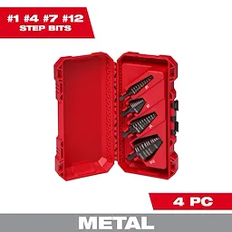 4PC Step Drill Bit Set