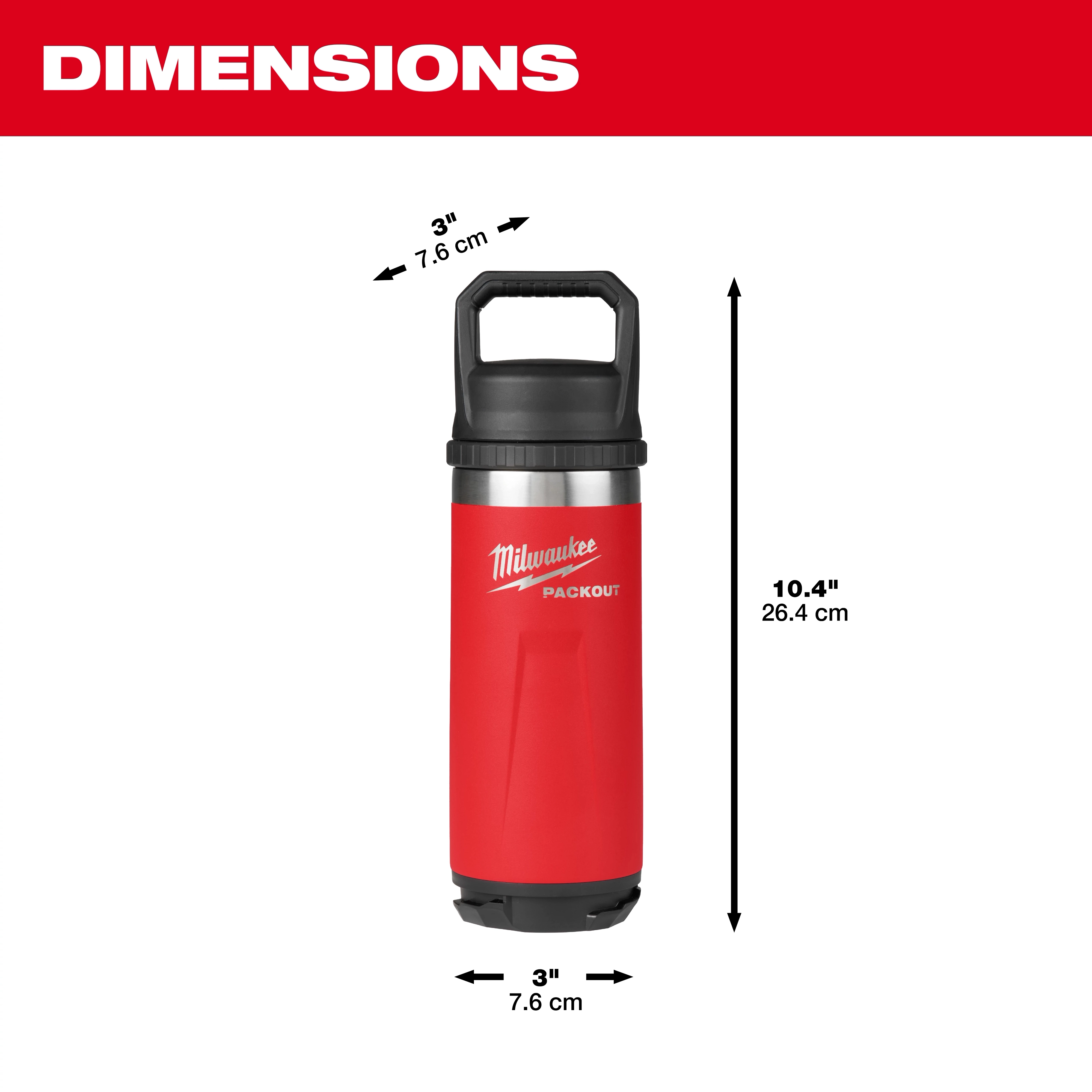 PACKOUT™ 18oz Insulated Bottle with Chug Lid
