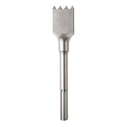 SDSMAX DEMO 10-1/2" BUSHING tool with a grooved handle and a square, textured end featuring pointed teeth.