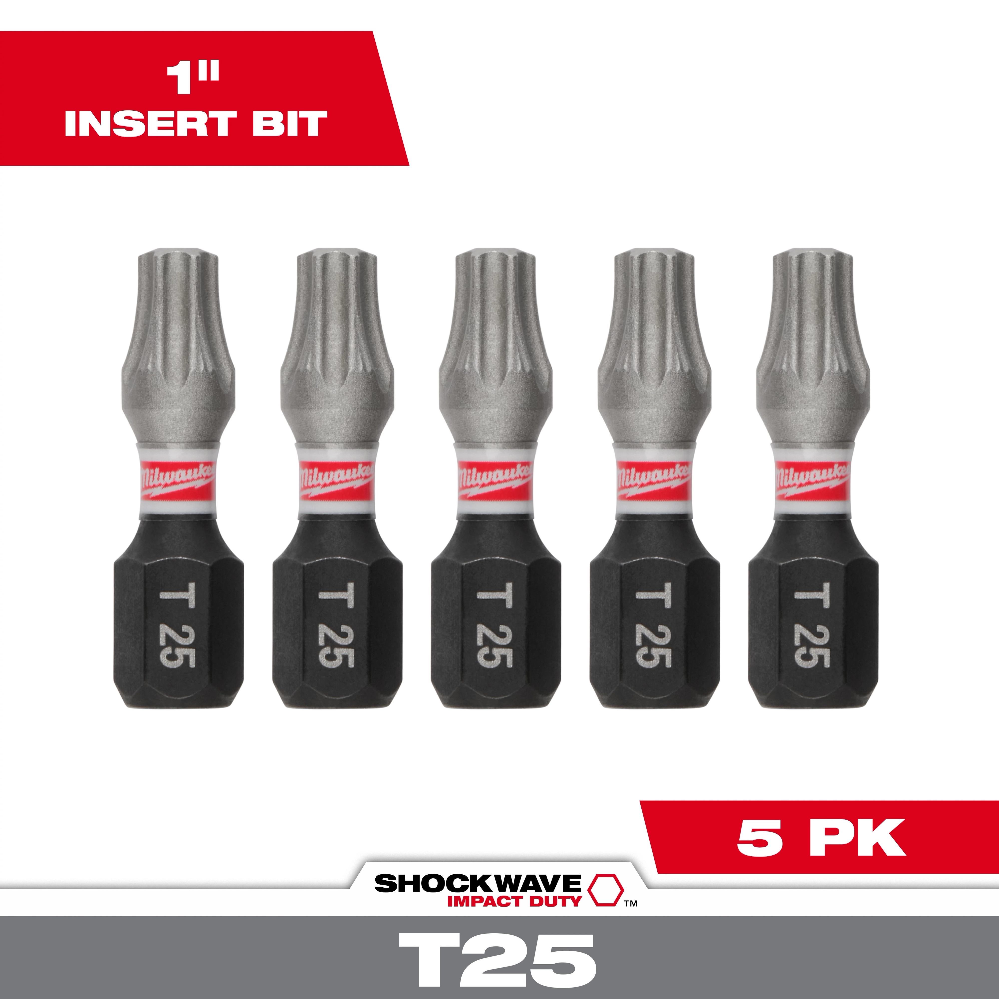SHOCKWAVE™ Impact Duty 1" TORX® T25 Insert Bits (5 PK)