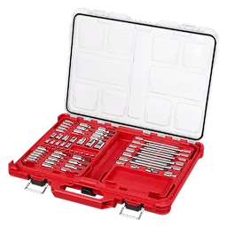67pc 1/4”, 3/8”, and 1/2” Drive TORX Bit Socket Set with PACKOUT Low-Profile Organizer open to show arranged bits and sockets.