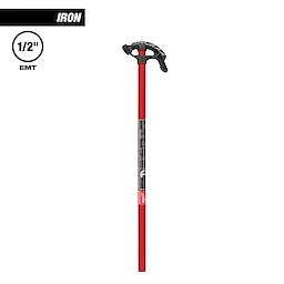 1/2" Iron EMT Conduit Bender with a long red handle and black head for bending electrical metal tubing.