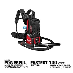 MX FUEL™ Backpack High Cycle Concrete Vibrator w/ 7' Whip / 1.75" Head