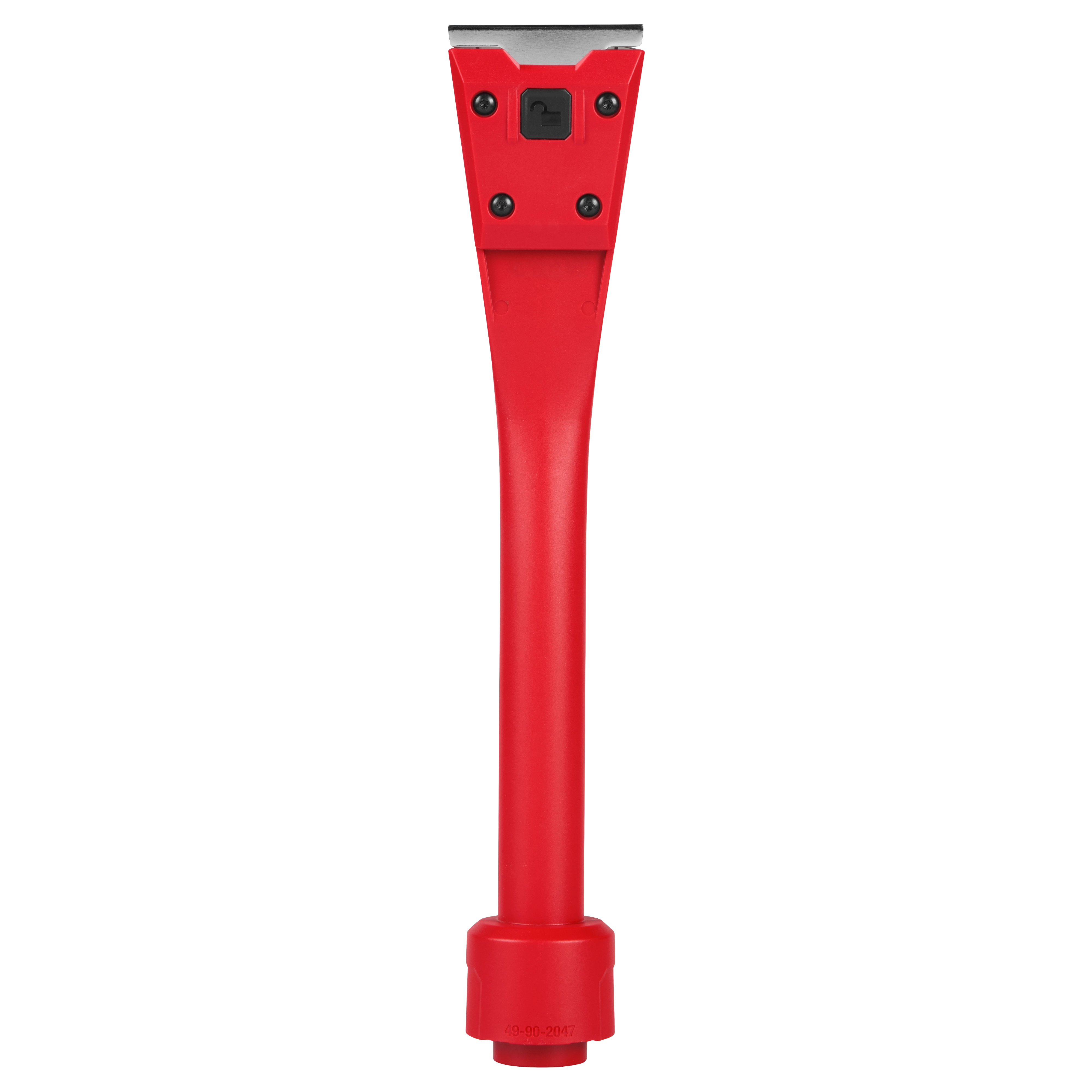 AIR-TIP Debris Scraper in red, with a wide metal blade and a long handle, designed for removing debris effectively.