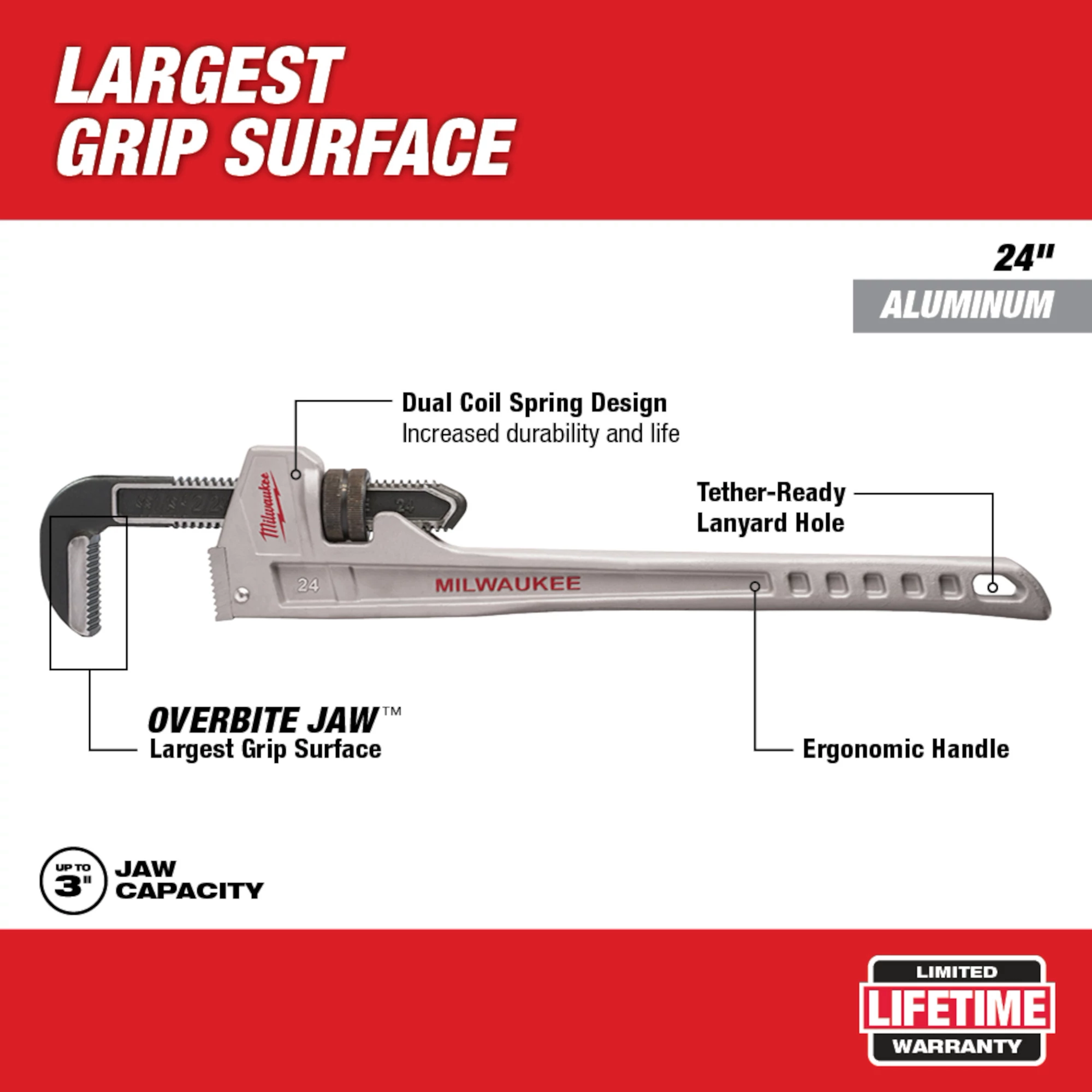 24 in. Aluminum Pipe Wrench