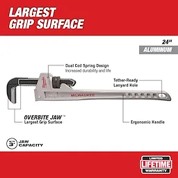 24 in. Aluminum Pipe Wrench