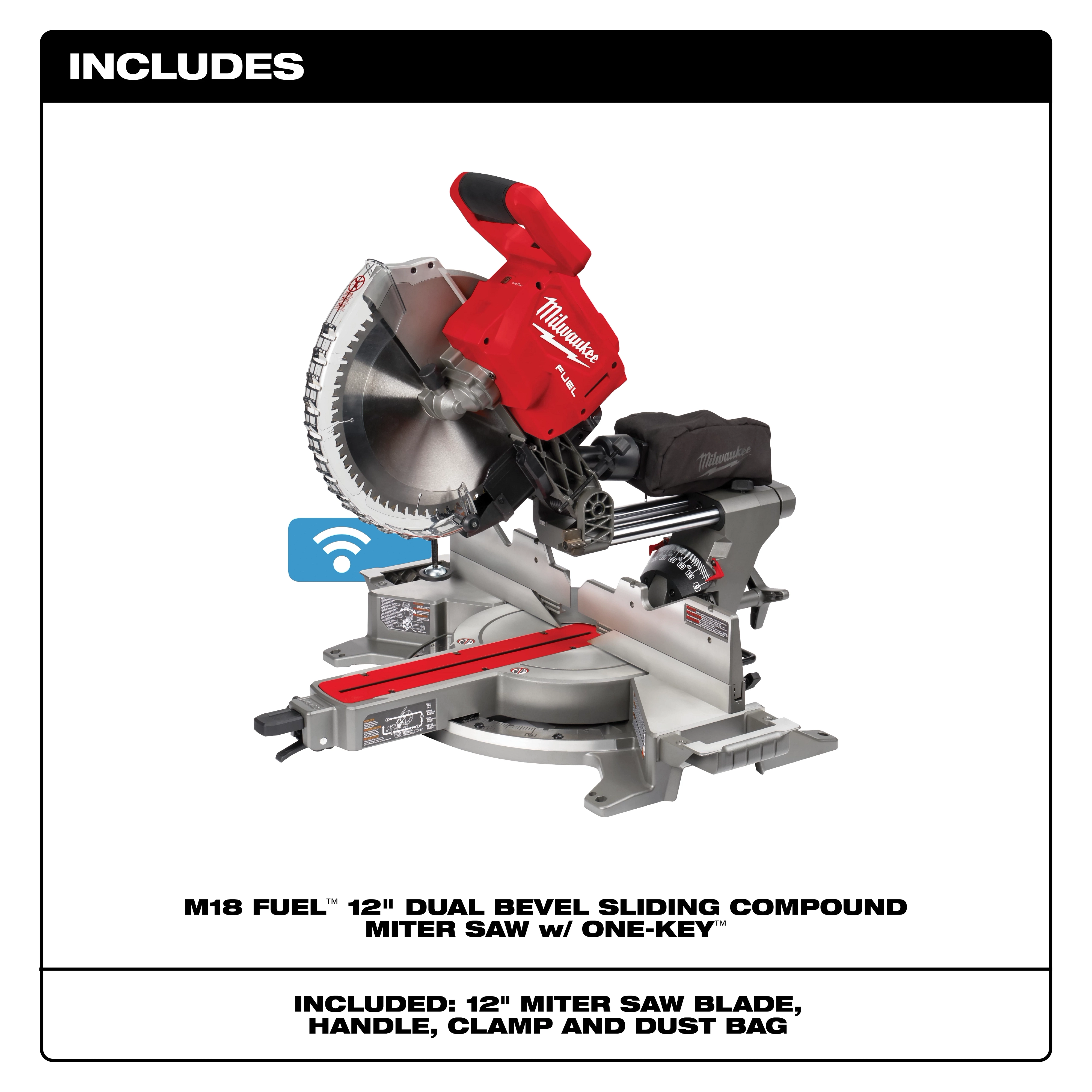 M18 FUEL™ 12" Dual Bevel Sliding Compount Miter Saw w/ One-Key USPs